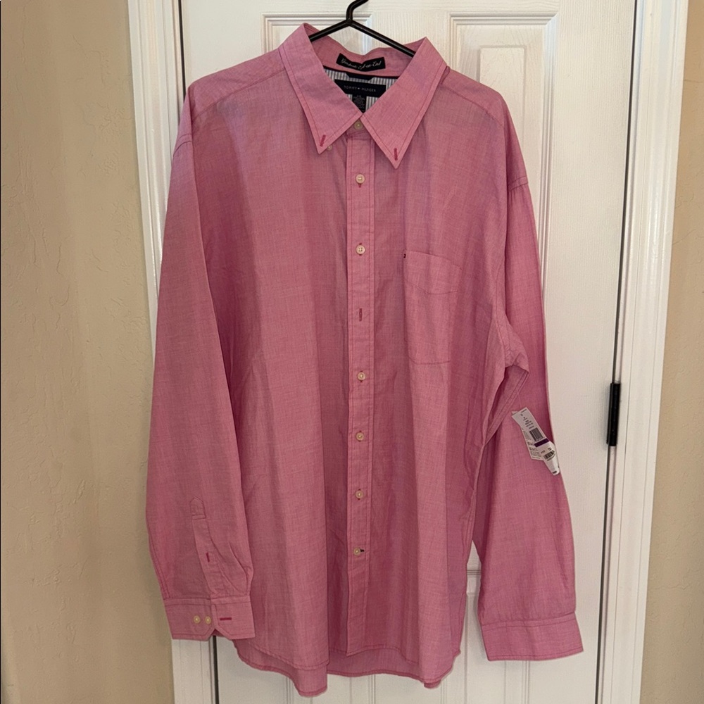Tommy Hilfiger Men's Pink Button-Down Shirt